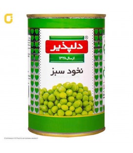 کنسرو نخود سبز(نخود فرنگی) دلپذیر 420گ 24ع 200ف