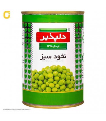 كنسرو نخود سبز(نخود فرنگي) دلپذير 420گ 24ع 200ف
